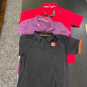 Short Sleeve Golf Polo Top 3 shirt set Puma & Uniqlo size S